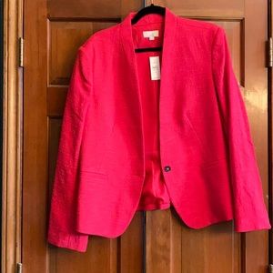 NWT Loft Blazer candy red size 16